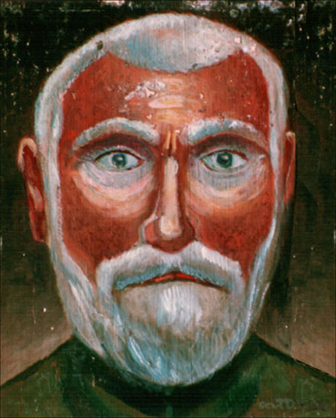25. « L'homme vert », peinture de Louis Cattiaux.