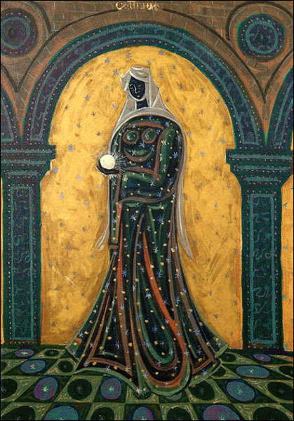 14. « Vierge noire », peinture de Louis Cattiaux