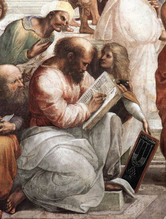 Pythagore. Détail de l'École d'Athènes de Raphaël