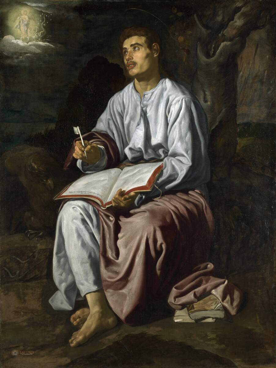 Saint Jean de Patmos, Diego Vélasquez vers 1618.