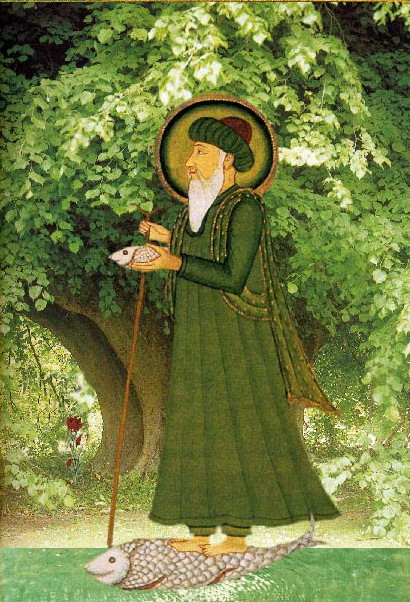 Sufi Saint Khidr (the Green One) - c.18 Century. US Public