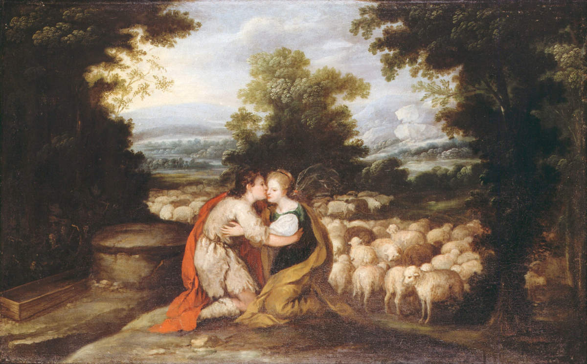 Jacob et Rachel au puits - Peinture espagnole du XVIIe siècle.