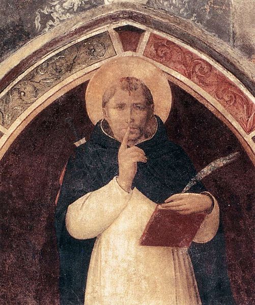 Fra Angelico, Saint Pierre martyr demandant le silence, San Marco, 1441.